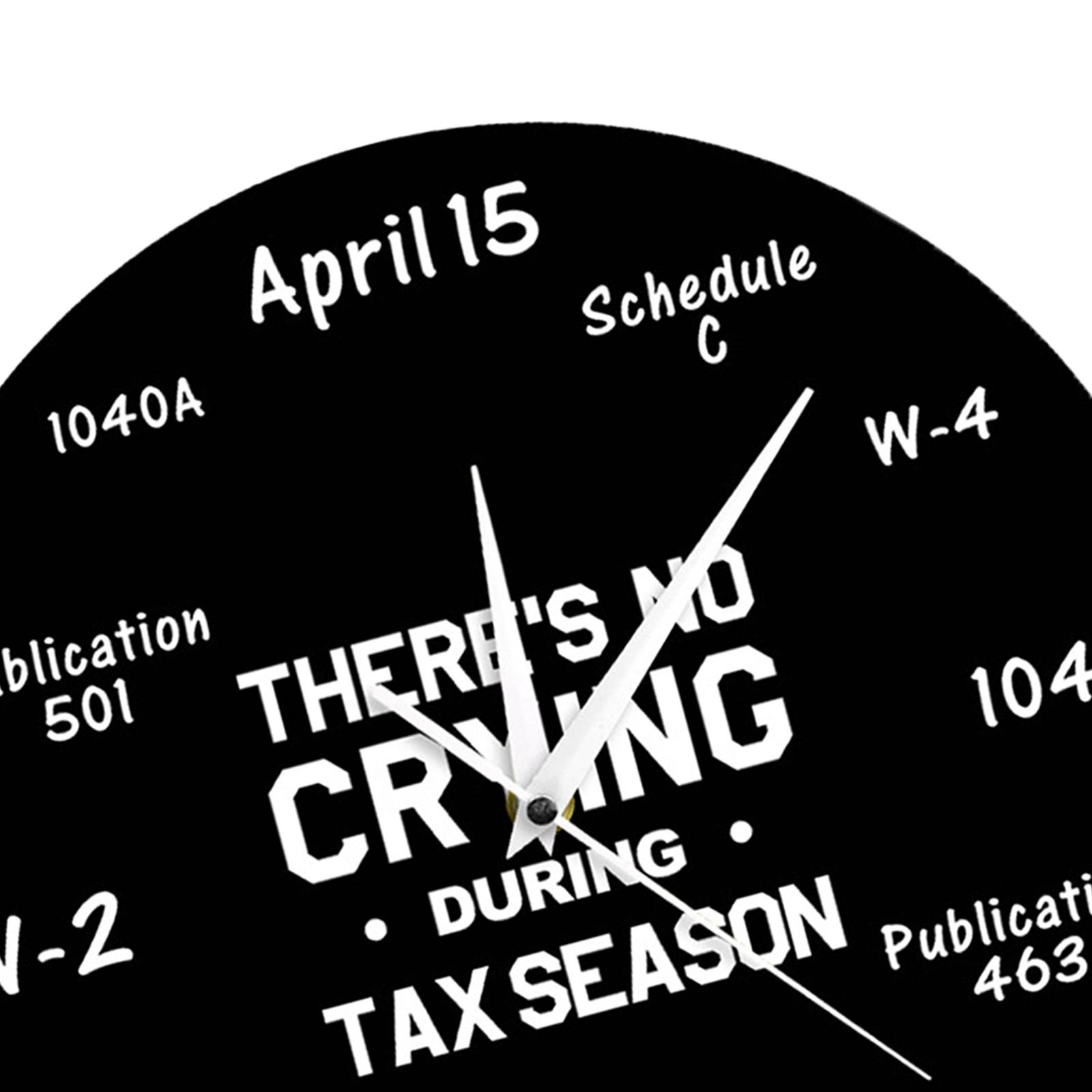Home Office Tax - 税務申告シーズンの壁掛け時計 12インチ アクリル製 静音クォーツムーブメント 静音設計 デコレーションギフト