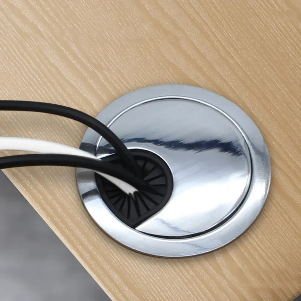 Home Office Desk Ideas - 実用的な金属製コンピュータケーブル,50mm/60mm/80mm,1ピース,デスク,オフィステーブル,手工芸品用ワイヤーカバーオーガナイザー,ハードウェア