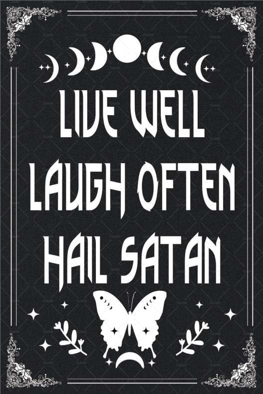 Home Office Inspiration - ゴスメタルブリキ看板 Live Well Laugh Often Hail