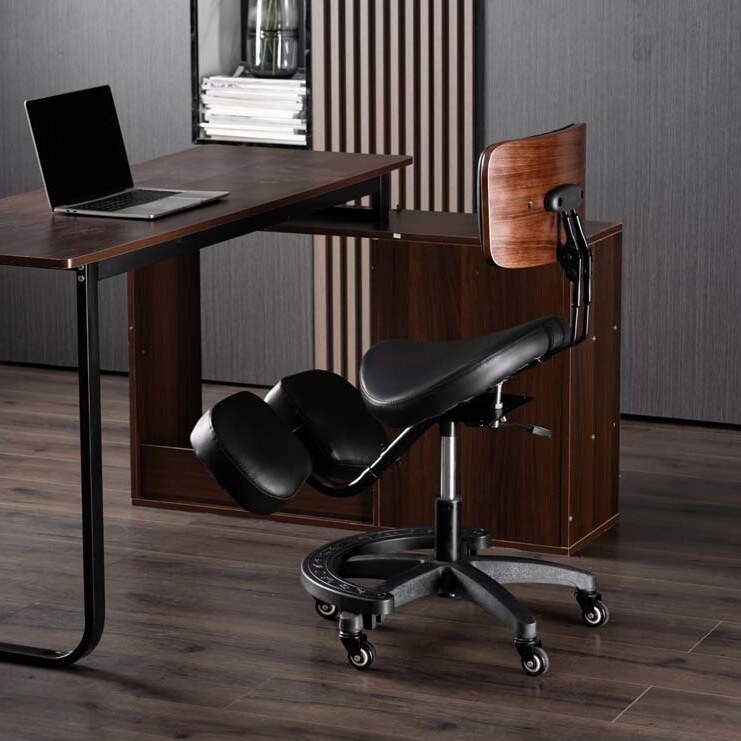 Home Office Chair - 調整可能な人間工学に基づいたひざまずき椅子 姿勢矯正 ホームオフィス用コンピューターチェア