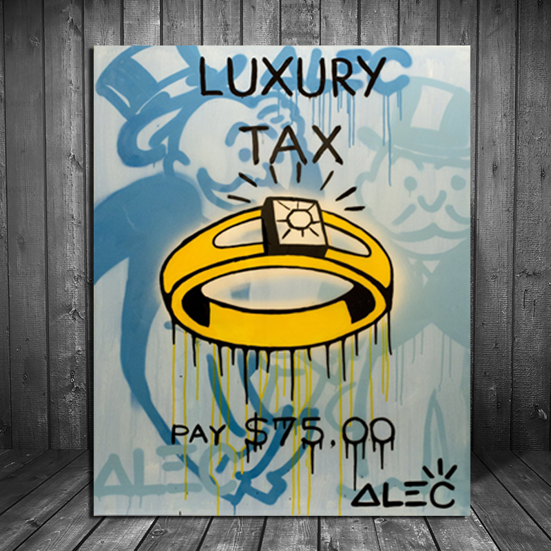 Home Office Tax - アレックモノポリー高級税壁アートキャンバスポスターやプリントキャンバス絵画装飾画像オフィスリビングルーム家の装飾
