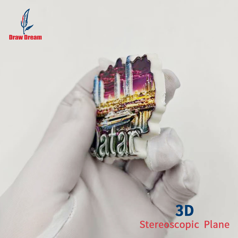 1個 カタール 3D 冷蔵庫マグネット、都市上空からの世界旅 - Home Office Qatar Travel のレビューと価格