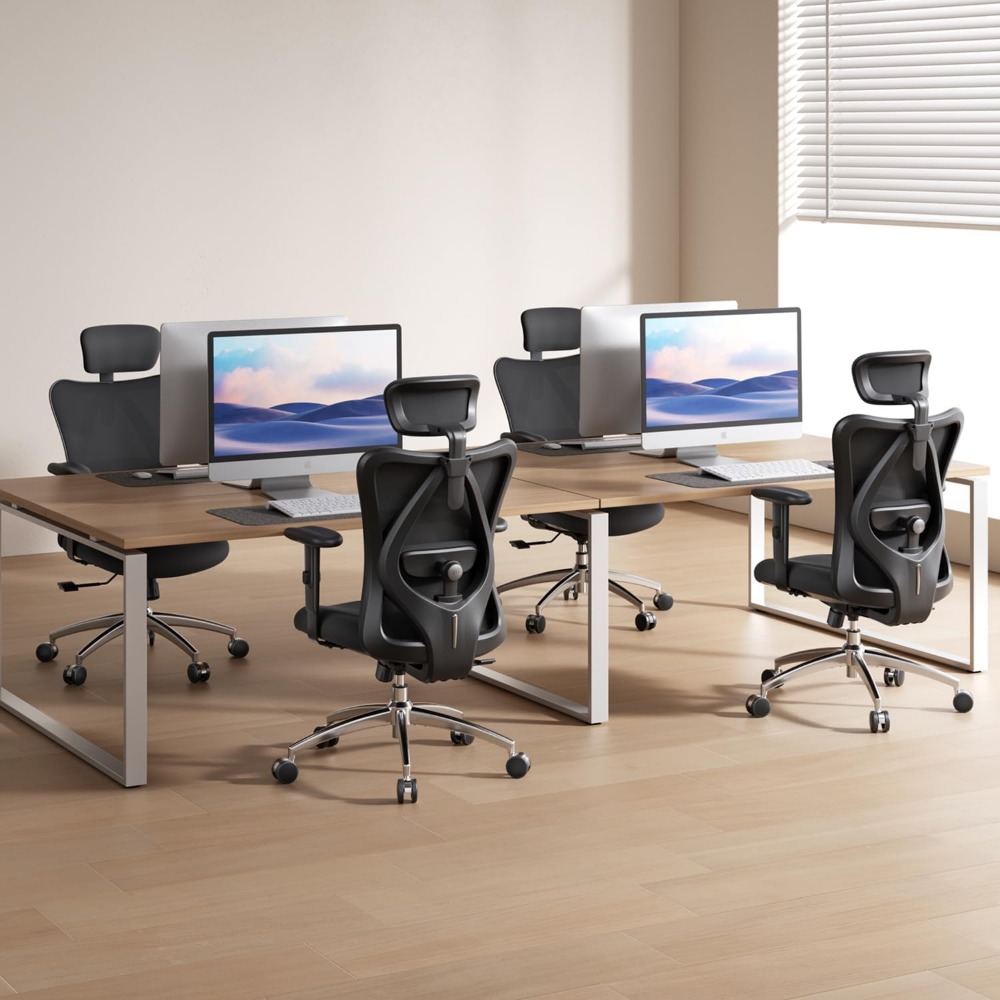 人間工学に基づいたメッシュデスクチェア、調節可能なランバーサ - Home Office Chair のレビューと価格