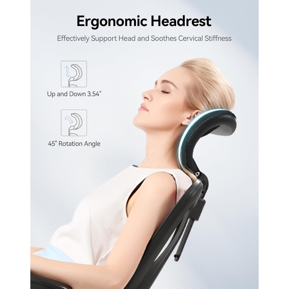 人間工学に基づいたメッシュデスクチェア、調節可能なランバーサ - Home Office Chair のレビューと価格