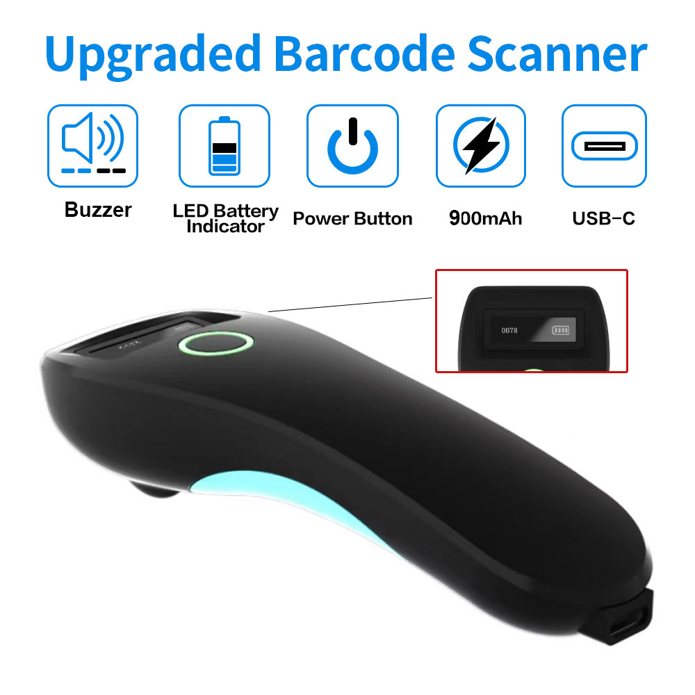 ミニハンドヘルドポータブルバーコードスキャナー 2.4G ワ - Document Scanner Portable のレビューと価格
