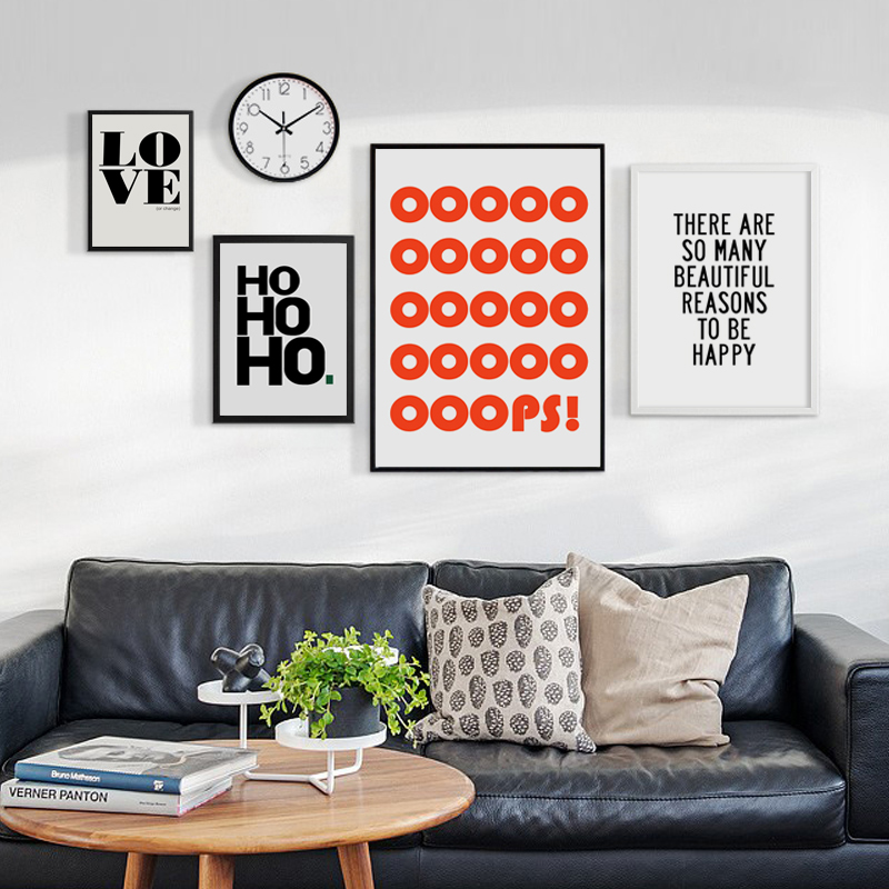 キャンバスアート絵画,抽象的な英語のフレーズ,印刷されたポス - Home Office York のレビューと価格