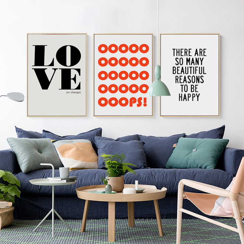 キャンバスアート絵画,抽象的な英語のフレーズ,印刷されたポス - Home Office York のレビューと価格