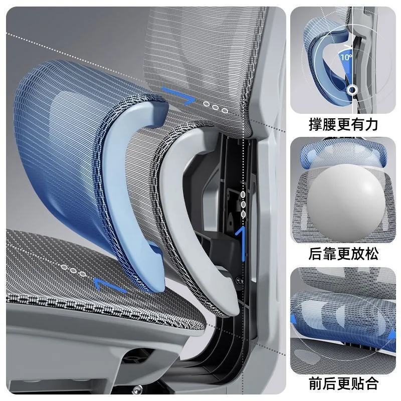 人間工学に基づいたオフィスチェア、ランバーサポート付き、通気 - Home Office Chair のレビューと価格