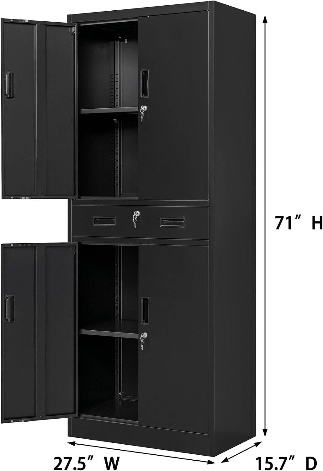 引き出し付き背の高い金属製収納キャビネット、鍵付きツール・フ - File Cabinet Drawer のレビューと価格