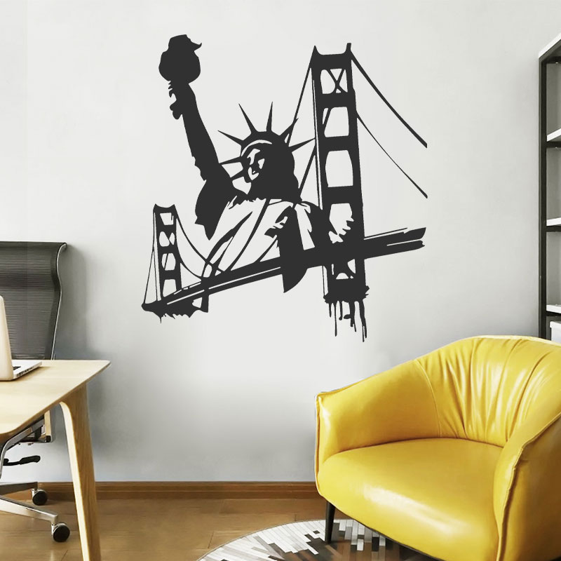 ニューヨーク市の有名なサイン自由壁ステッカービニールアート家 - Home Office York のレビューと価格