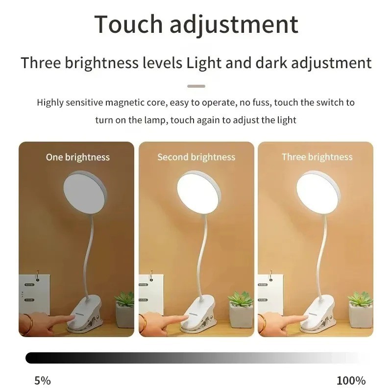 ポータブルUSB充電式クリップオンデスクランプ3色温度調節可 - Home Office Inspiration のレビューと価格