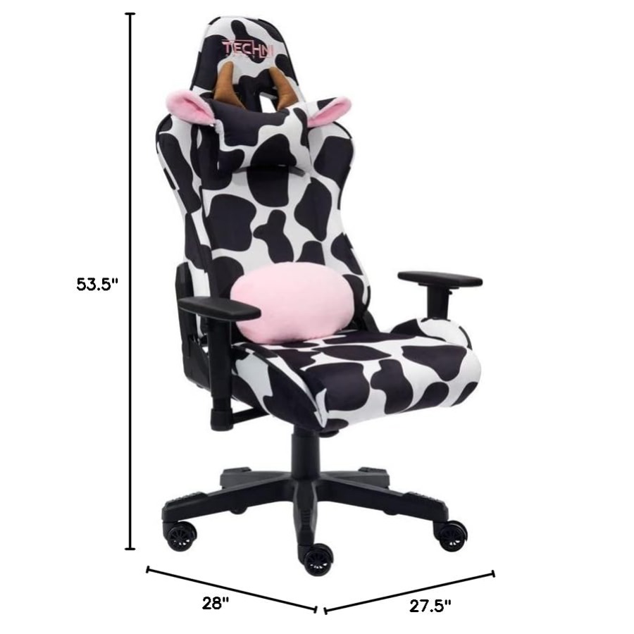 ホームオフィス用ゲーミングチェア、黒牛革製、人間工学に基づい - Home Office Chair のレビューと価格