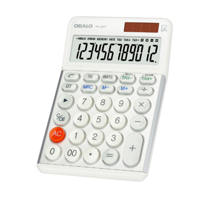 OSALO 300t 12 桁ソーラーデスクトップ電卓 -  - Home Office Tax のレビューと価格