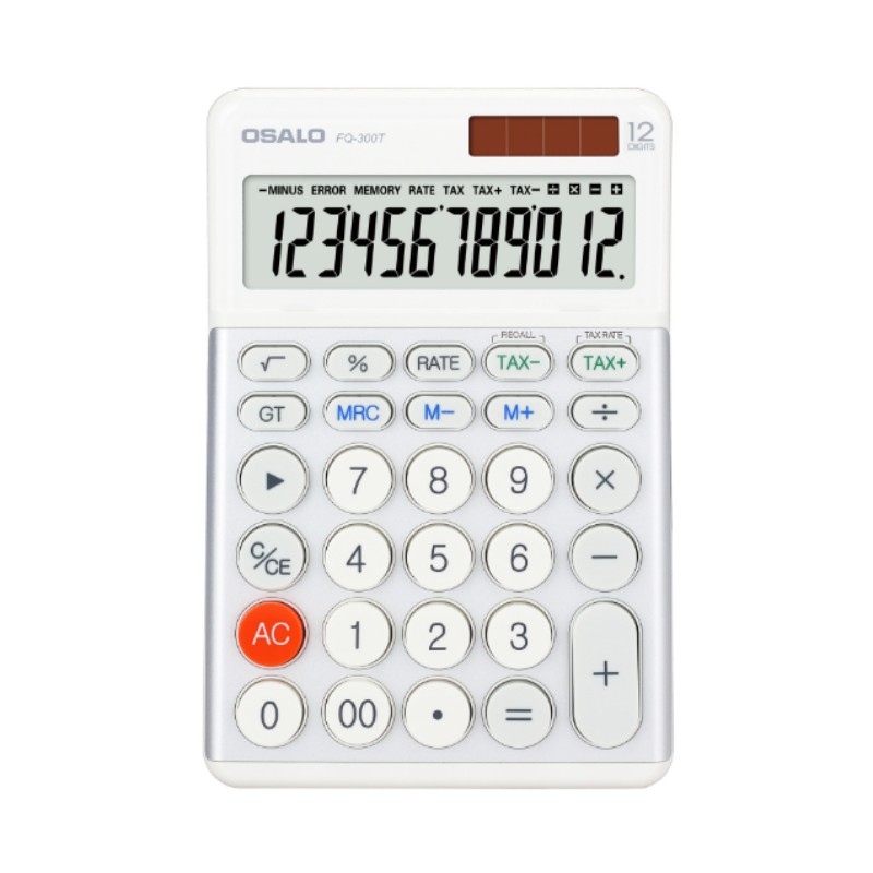 OSALO 300t 12 桁ソーラーデスクトップ電卓 -  - Home Office Tax のレビューと価格