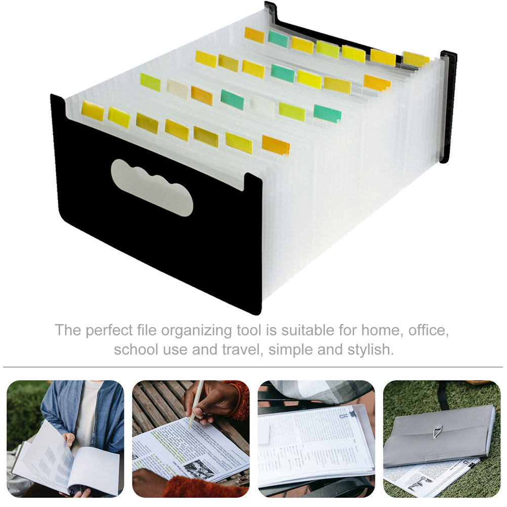 A6サイズの拡張式アコーディオンファイル。プラスチック製の書 - Home Office Tax のレビューと価格