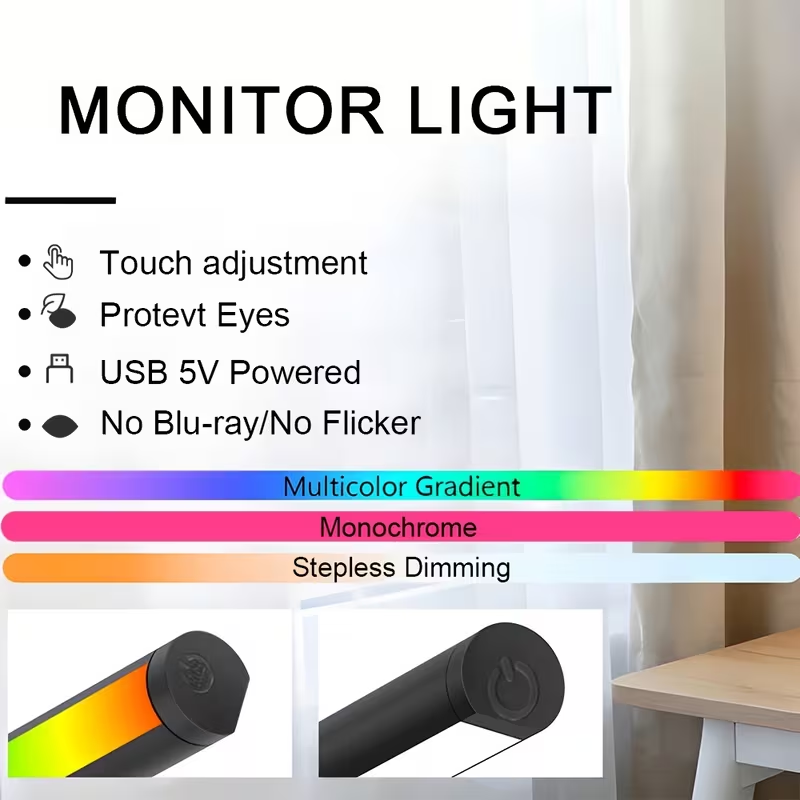 LEDコンピュータースクリーンハンギングライトバーUSBモニ - Home Office Inspiration のレビューと価格