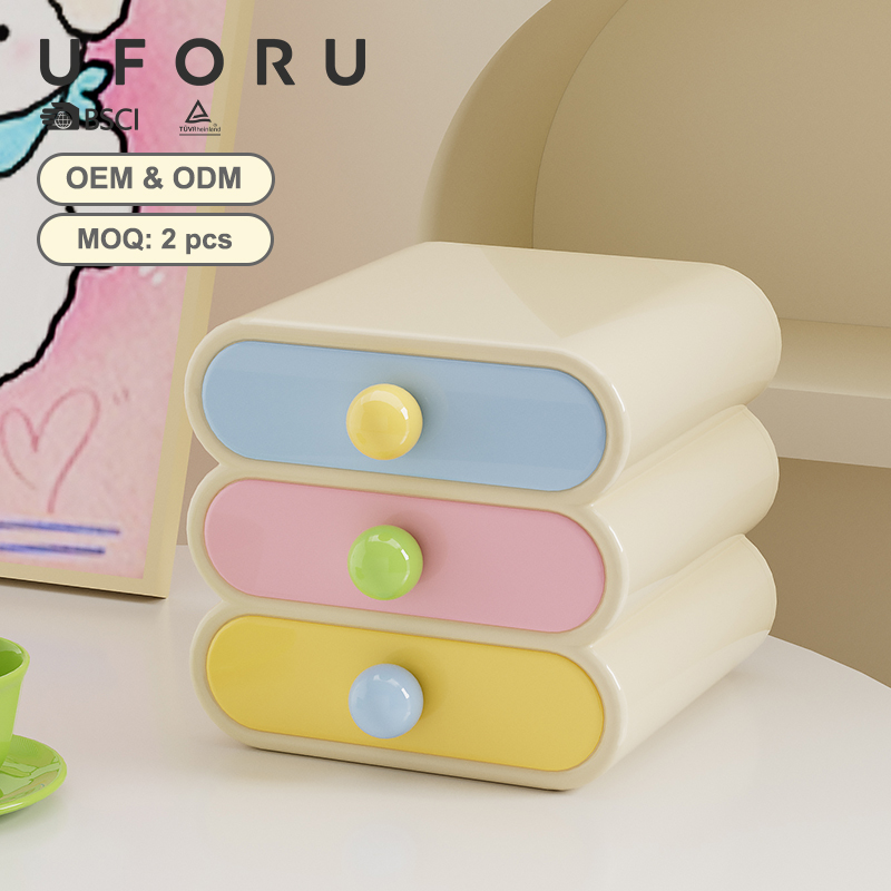 Uforu ドーパミンデスクオーガナイザー、3段引き出し収納 - File Cabinet Drawer のレビューと価格